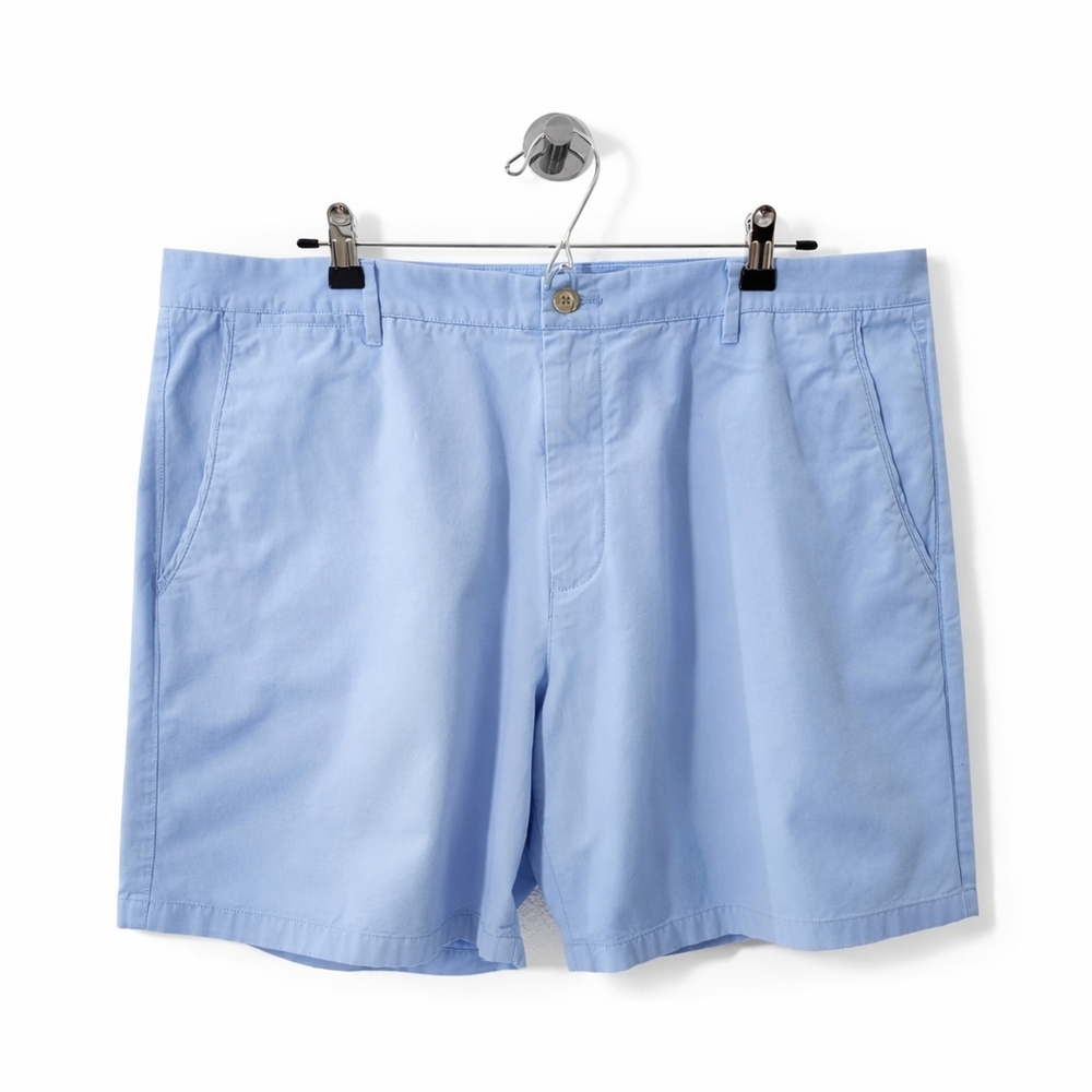 Bonobos Men Chino Shorts Light Blue Cotton Flat Front Casual Summer Size 40